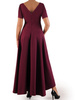 Fioletowa sukienka maxi z błyszczącą aplikacją w talii 22760