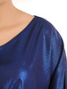 Połyskująca bluzka damska z ozdobnymi wiązaniami na rękawach 31867