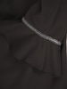 Prosta sukienka z tkaniny z ozdobnymi tasiemkami i rękawami 31830