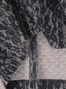 Sukienka z kopertowym dekoltem Lusita, wełniana kreacja z koronkowym wzorem.