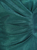 Zielona, połyskująca sukienka z ozdobnie wyciętym dekoltem 29881